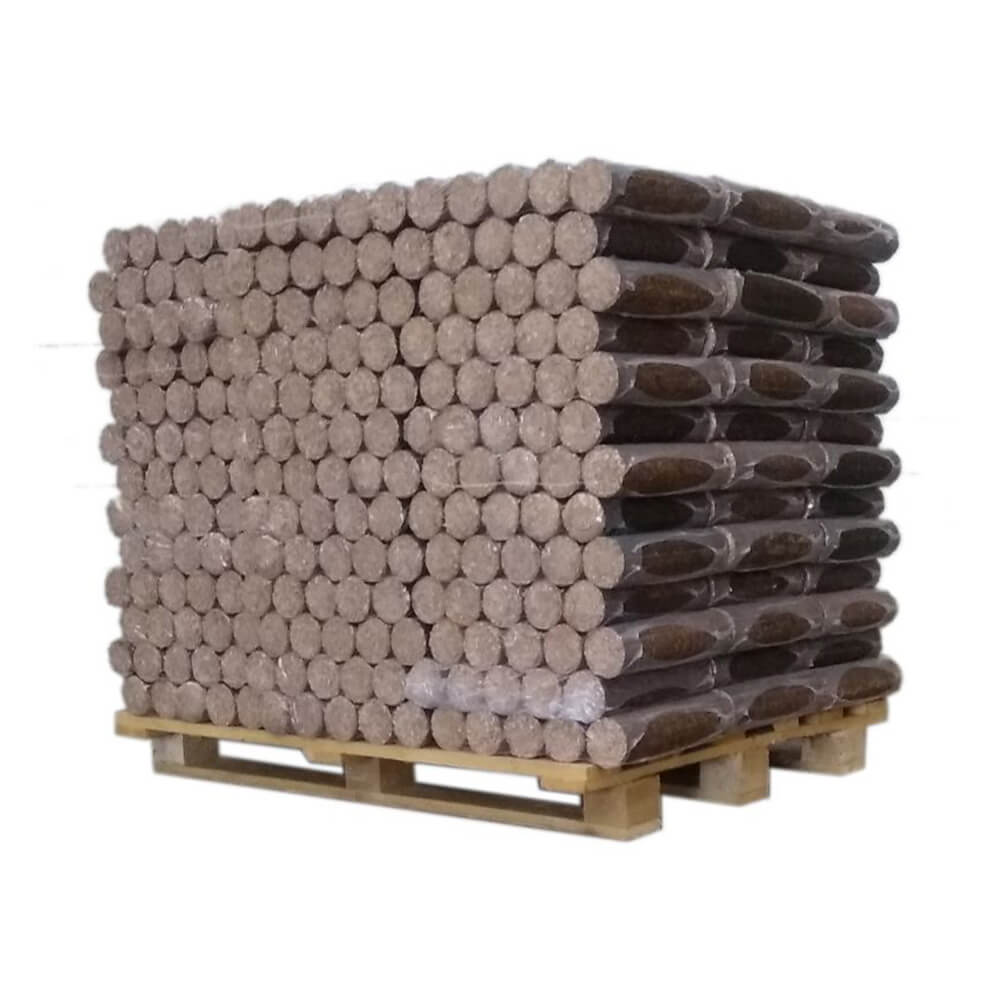 Bûches densifiées 100 % feuillus – Palette de 1 Tonne